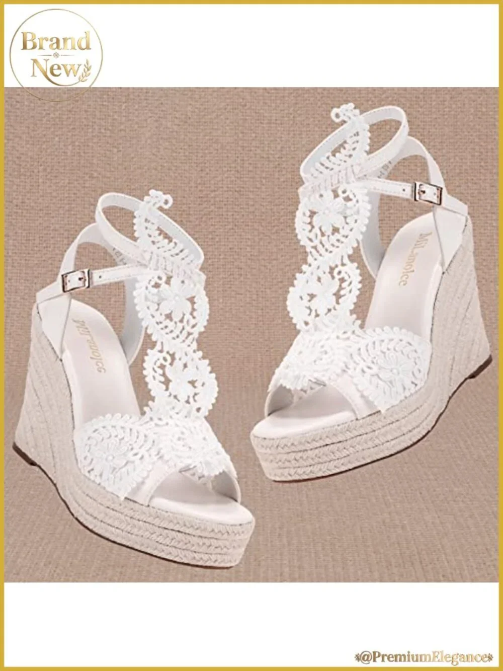 Women's Platform Sandals Wedge Open Toe Ankle Strap PU Leather Wedding Shoes